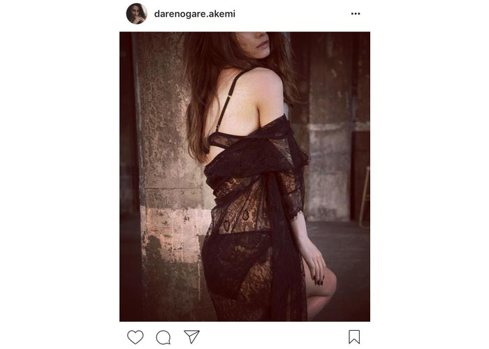 ダレノガレ明美がセクシーな黒下着姿を公開！「下着の撮影　6月お楽しみに」