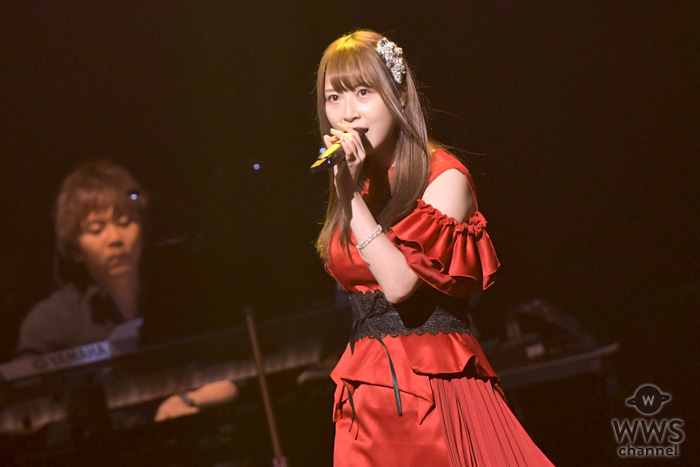 SKE48・高柳明音、赤いドレス衣装で『悲しみがとまらない』を熱唱！＜AKB48グループ歌唱力No.1決定戦＞
