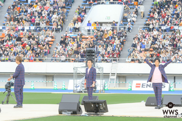 稲垣、香取、草彅ら「新しい地図」、パラ駅伝閉会式で17,500人を前にスペシャルライブ開催！