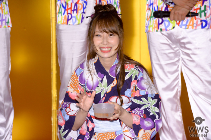 SKE48・高柳明音が浴衣姿で初めての金魚すくいにチャレンジ！『2019 大江戸温泉金魚物語』お披露目セレモニーに登場！