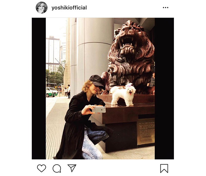 X JAPAN YOSHIKIが愛犬メロディーとのプライベートショット公開！「リラックスしてるYOSHIKIさんが見れて幸せ！」