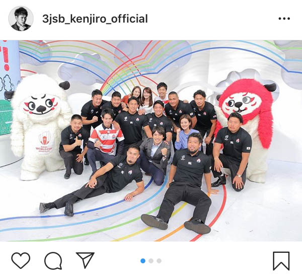 三代目JSB・山下健二郎がラグビー日本代表を激励！「日本中が感動しました！」