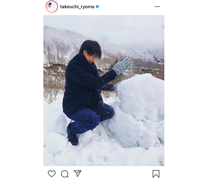 竹内涼真が雪の中ではしゃぐ姿に「めちゃくちゃ可愛い」「こんなかわいい人いるか？」と大反響！