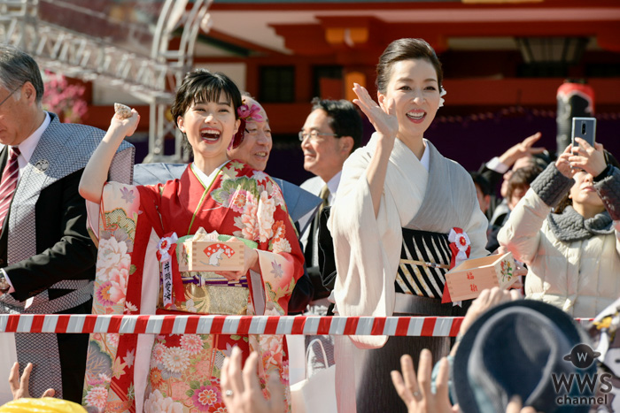 真矢ミキ、井頭愛海と東京・日枝神社で節分祭に参加！「1番清々しい気持ちに」