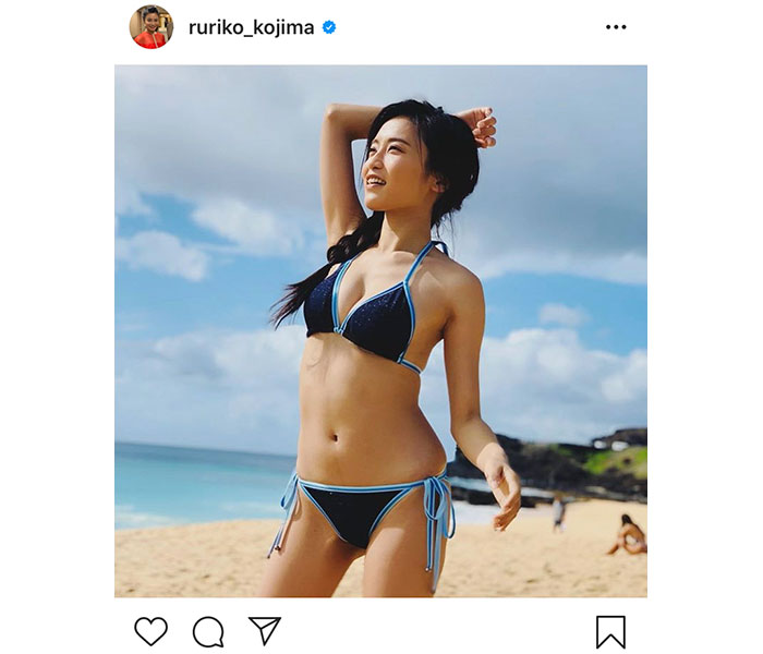 小島瑠璃子がハワイのビーチでセクシー水着ショット公開！「素晴らしい」「ナイスバディ」「天使舞い降りてる」」