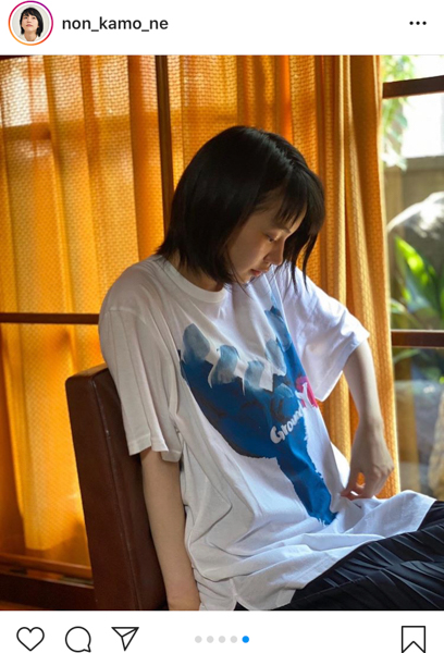 のん、「Ground Y」とのコラボTシャツの絵柄について「何に見えますか？」