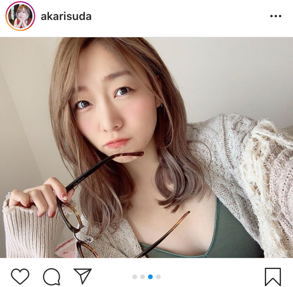 SKE48 須田亜香里、ワイルドなダテメガネ姿が好評！「超絶綺麗」「色気すごい」
