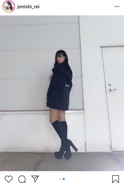 NMB48 上西怜、ロングブーツで魅せるクールな美脚ショット！「スタイル神ってる」