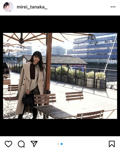 田中美麗、2021年カレンダーのオフショットをインスタグラムで公開中