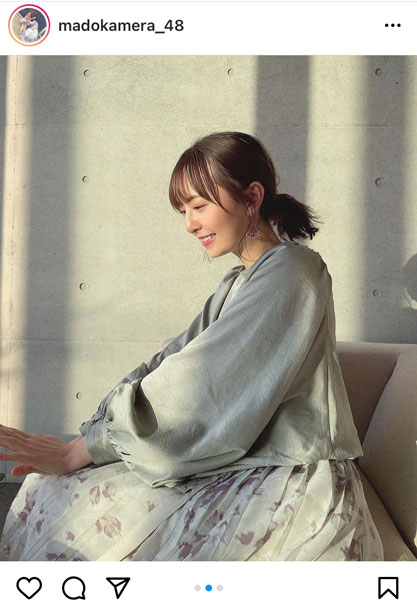 HKT48 森保まどか、後ろ髪束ねた癒しの微笑みショット公開「雰囲気が似合いすぎます」