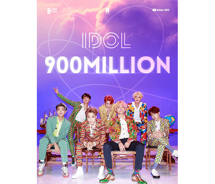 BTS、 『IDOL』ミュージックビデオが9億回再生突破