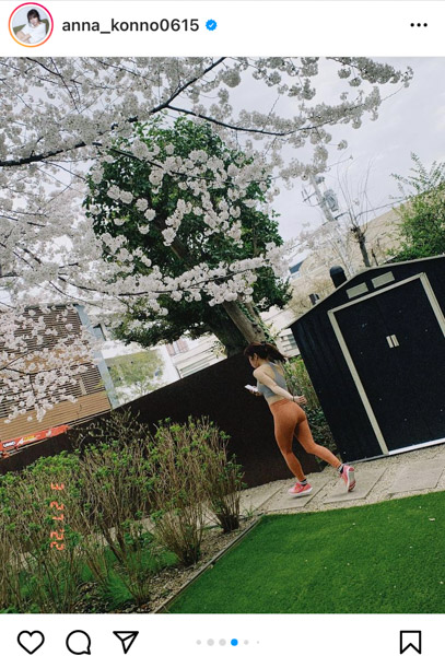 今野杏南、トレーニングウェア姿で桜開花を報告！見えがるヘルシーボディに「100点満点のスタイル」