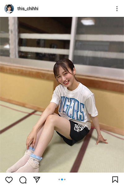 NMB48・川上千尋、短パンで太ももあらわなプライベートショットにファン歓喜！