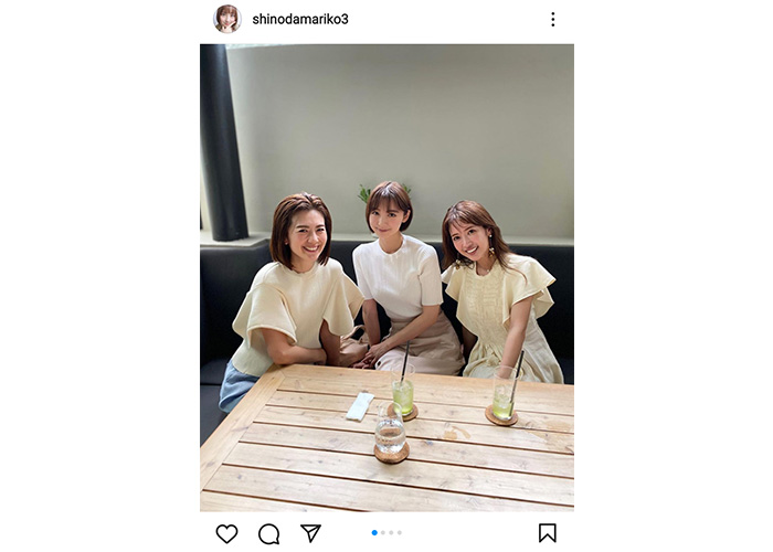 篠田麻里子、くみっきー・野上ゆう子と3ショット公開！「皆さんキレイでうっとりします」「素敵な3人ですね」