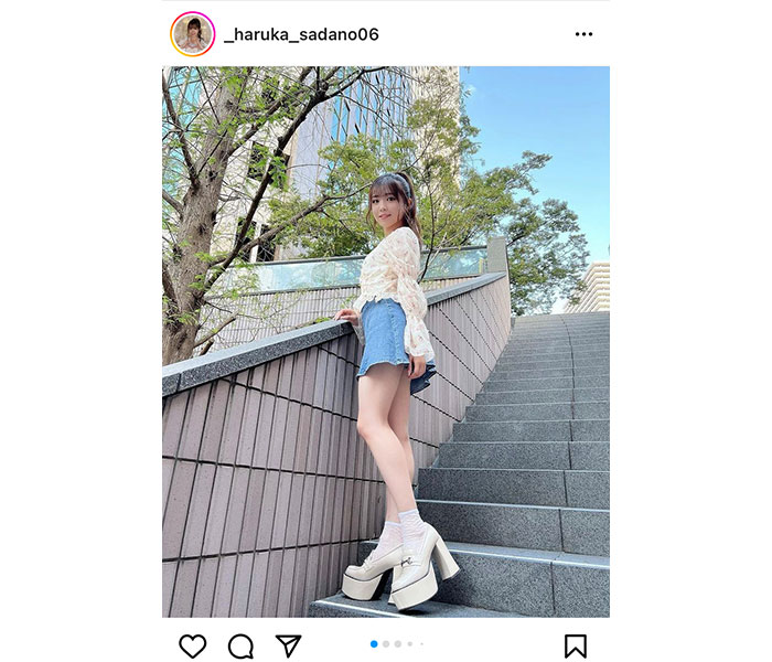 NMB48・貞野遥香、美脚際立つ「お話し会」コーデに反響ぞくぞく「これはドキドキしちゃうよ」