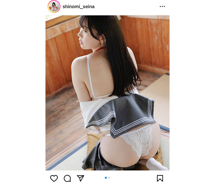 篠見星奈、脱ぎかけ制服のフェチショットで透明桃尻あらわに！ Wwsチャンネル