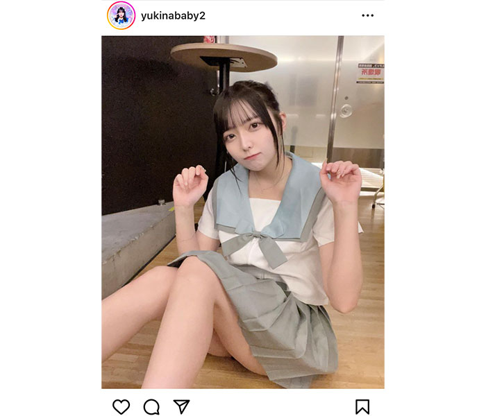 松井ゆきな（STAiNY）、制服コスで美脚披露！絶妙アングルにファン歓喜