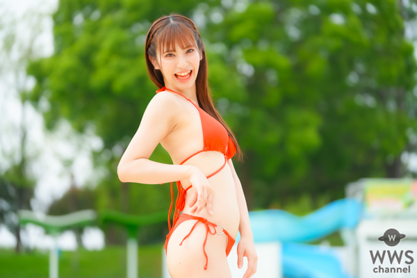 【写真特集】愛宮里奈(kyuuuns)、王道な赤ビキニで魅せるスタイル抜群な美ボディ！＜近代麻雀水着祭2023＞