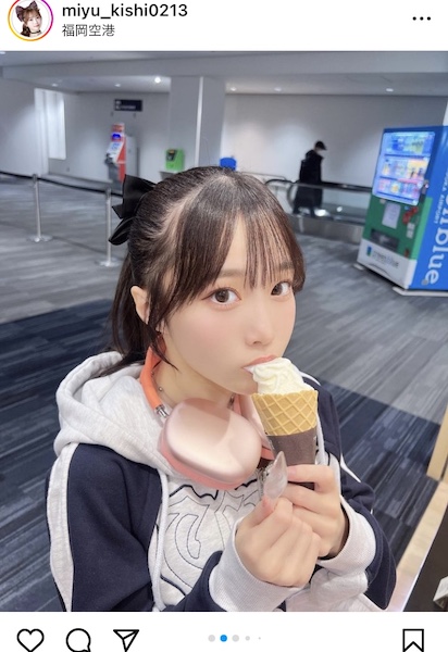 #ババババンビ・岸みゆ、美味しそうにミルクアイスを食べるSHOTが盛りだくさん！「全部かわいい」とファン歓喜！